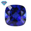 Huangang Gema Base Natural Grado 5A Cuadrado Gordo 34 # Corindón Azul Piedra Suelta Forma de Cojín Superficie de Anillo de Zafiro Sintético