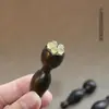 Masajeador de Madera de Sándalo Verde Vaina de Loto Cuerno Palo para Masaje Facial Drenaje de Meridianos de Madera de Sándalo Verde Madera de Sándalo Morado
