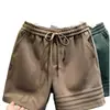 Shorts Esportivo de Verão com Três Listras Pesadas e Design de Alto Padrão, Shorts Casuais Largos Estilo Americano para Homens