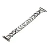 Para Apple Applewatch1-8 SE estilo Xiaoxiang cadena de mezclilla de fila única de metal correa de reloj iwatch