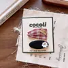 Nuevo Pasador Rojo y Negro de Tela de Otoño Temprano para Niños Coreanos Pinza Lateral para Niña Algodón Apilado Estrella Pinza para Adultos