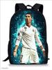 Mochila Messi Mundial de Fútbol Alrededores Mochila Escolar para Estudiantes Gran Capacidad Poliéster Mochila Reductora de Carga Bolsa para Computadora Dibujos Animados