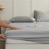 60 piezas de gorro de cama Tencel de color liso, individual, de seda de hielo, sensación fresca, individual y doble, para dormir desnudo, sábana, funda de almohada, funda protectora de colchón, todo incluido