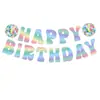 Nova faixa de decoração de aniversário disco, guirlanda de decoração de festa de aniversário infantil estilo disco do milênio e topo de bolo