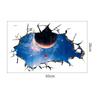 Shang Yi imitação 3D buraco adesivos de parede espaçonave planeta buraco negro fundo criativo adesivos de parede decorativos adesivos de chão