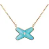 Collar con Colgante de Cruz de Nácar Natural Versión Alta Familia Shang X Accesorios de Alta Gama para Mujer Exquisito Lujo Ligero Nicho Oro Rosa Clavícula