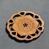 Tapete redondo de bambú con aislamiento térmico antiescaldamiento para taza de té, juego de té japonés Kung Fu zen, accesorios para juego de té, juego de portavasos