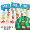 Mini Bolsa Surpresa Animal de Desenho Animado Luminoso, Prêmio Surpresa Animal Luminoso para Crianças, Brinquedo de Loteria de Cantina