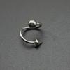 Aço Titânio Barra S Argola para Lábio Stud para Lábio Stud para Osso da Orelha Cone Pontiagudo 316L Joia para Piercing Corporal Aço Inoxidável Piercing Moderno