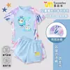 Traje de baño para niñas Eggman Party Five Little Magical Abby, Traje de baño de dos piezas con protección solar para niñas, Traje de baño para aguas termales
