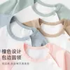 Camiseta Bebê Primavera e Outono Infantil Fina Manga Longa Roupas de Outono Para Meninos e Meninas de Um Ano Casual Passeio Bebê Top