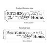 Pegatinas de pared con forma de corazón para cocina, diseño de proverbios familiares, con borde cruzado, extraíbles, fondo decorativo, PH1118