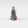 Estilo Étnico Vintage Aleación Goteo de Aceite Cabeza de Buda Pagoda DIY Accesorios Semi-Terminados Pagoda de Tres Vías Estrella y Luna Bodhi Accesorios