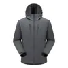 Jaqueta leve masculina para atividades ao ar livre para primavera e outono, jaqueta fina à prova de vento e à prova d'água, vestuário de montanhismo, casaco softshell com capuz