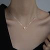Collar de Azúcar Cuadrado Pequeño de Plata de Ley S925 para Mujer Estilo Frío Minimalista Chic Nicho Sentido Avanzado Cadena Geométrica Cuadrada para Clavícula