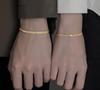 Europa y Estados Unidos ventas calientes transfronterizas ins simple acero inoxidable cadena de amor diseño nicho pulsera para pareja juego de 2 piezas