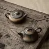 Tetera de oro vintage hecha a mano estilo japonés juego de té Kung Fu de cerámica tetera individual tetera de mano pequeña cafetera flujo de agua suavemente