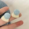 Aretes geométricos de verano en color de contraste 2024 nuevos aretes con sentido del diseño aretes simples dulces para la oreja aretes para niñas aretes para mujeres