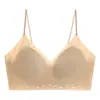 Sutiã de Silicone Gelado de Verão com Alças Finas Sem Costura, com Efeitos Push-Up e Levanta Seios, Design de Costas Invisível, Sutiã Feminino Respirável e Confortável
