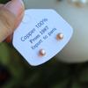 Pendientes de perlas de agua dulce AK de estilo nuevo, elegantes, pequeños, frescos y sencillos, con aguja de plata 925, combinables con todo tipo de pendientes.