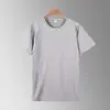 Usável em Todas as Estações, Seda de Leite 180g Gola Redonda Fina Manga Curta Roupa Casual Camiseta Lisa para Homens e Mulheres