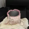 Bolsa de Ombro Cruzada Estilo Coreano Niche Bolsa Nuvem Feminina Versátil para o Dia a Dia Bolsa de Ombro com Corrente Bolsa Tote Pequena Casual Simples de Mão