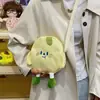 Bolsa de Lona Fofa Estilo Japonês com Estampa de Frutas no Atacado, Bolsa Transversal Vermelha Ultraleve, Bolsa Infantil, Bolsa de Ombro para Boneca