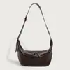 Bolso de bola de masa hervida de piel de aceite y cera estilo coreano de otoño e invierno, bolso de hombro que combina con todo, bolso de moda, bolso cruzado de nicho, bolso de mujer, bolso de ganado