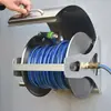 Jardinería Doméstica Boquilla para Riego de Flores Lavado de Autos Pistola de Agua a Alta Presión Almacenamiento de Manguera de Agua Marco para Manguera de Agua Estante de Almacenamiento para Manguera de Agua de Acero Inoxidable