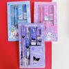 Set de papelería de mascota lindo, Nueva caja de papelería linda de Kuromi, Caja de regalo sacapuntas, Papelería para niños, Regalo del Día del Niño
