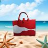 Bolsa Tote Simples de Grande Capacidade, Bolsa de Mão Tendência, Design Leve de Pico de Montanha, Color Blocking, Bolsa de Mão Fashion e Versátil