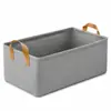 Cesta de almacenamiento plegable de tela engrosada, caja organizadora de escritorio para ropa, ropa interior, calcetines, reforzada con estructura de acero