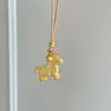 ¡Nuevo Colgante del Caballo del Zodiaco para el Año de tu Nacimiento! Colgante de Pony Arcoíris Pintado en Oro para Hacer Manualidades, Estilo Colgante de Collar Largo