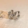 Pendientes Redondos de Circonita Estilo Minimalista Francés para Mujer, Pendientes Exquisitos y de Moda con un Toque de Lujo Ligero y Sensación de Alta Gama, Diseño Único