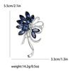 Broche de ramo de Bauhinia con diamantes de imitación, elegante y de alta calidad, para traje, vestido, joyería