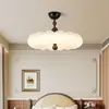 Luminária de teto para quarto estilo vintage creme, luminária de mesa retrô na cor nogueira, luminária criativa para quarto de criança e quarto principal