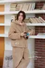 Pijama para Hombre Kexika con Cuello Alto y Cremallera Set de Felpa Gruesa Otoño e Invierno Peluche Largo Ropa de Casa Casual Se Puede Usar Afuera