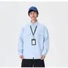 Camisa de Trabajo de Color Sólido Estilo Hong Kong para Hombre Camisa Versátil de Moda Manga Larga Primavera y Otoño Chaqueta para Hombre