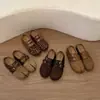Zapatos Birkenstock de Suela Blanda Retro para Mujer 2026 Otoño Correa de Doble Hebilla Zapatos Mary Jane Punta Redonda Corte Bajo Bloque de Color Moda Zapatos Planos para Mujer