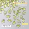 Nuevo transparente como el hielo plumón de ganso amarillo arte de uñas punta inferior forma especial rhinestone cristal cristal mariposa corazón torcido burbuja taladro de uñas joyería