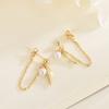 Aretes de plata 925 versión coreana temperamento femenino aretes de red 2022 nueva marea diseño simple sentido de una generación de cabello