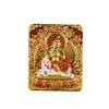 Colección de la Serie de los Ocho Santos Patronos: Guardián Buda del Año de Materiales Múltiples, Cinco Budas, Manjushri, Tanka de Relieve Incrustado Tridimensional