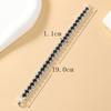 Pulseira fresca de alta qualidade feminina multicolorida tipo cristal luxuosa boêmia estilo ins minimalista que combina com tudo pulseira de liga