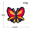 Adesivos de Bordado Computadorizado Borboleta Mini Tamanho Pequeno Avião Fruta Desenho Animado Bordado Adesivos de Tecido Roupas de Bebê Carimbos Decorativos