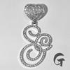 Nuevo aleación hipster 26 letras inglesas diamante colgante de amor diseño original cadena cubana estilo hip hop transfronterizo