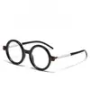 Gafas de Lectura Retro con Montura Negra para Mujeres de Mediana Edad y Mayores Montura Redonda de Moda Montura Gruesa Protección Ocular Anti-Luz Azul Alta Definición Gafas de Lectura