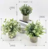 3 bonsáis simulación transfronteriza planta verde maceta pequeña combinación maceta cilíndrica retro decoración de mesa para el hogar decoración de bonsái
