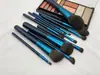 Precio con Descuento Huayang Set de 12 Pinceles de Maquillaje Celebridad de Internet 8 Pinceles Pequeños de Uva Índigo Azul Perlado
