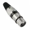 Plugue de Microfone XLR Macho e Fêmea de Três Vias XLR Macho Plugue de Áudio XLR de Três Vias XLR
