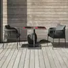 Conjunto de Mesa e Cadeiras Externas para Pátio Jardim Jantar Hotel Restaurante Clube Lazer Mesa e Cadeiras de Jantar Externas Cadeira de Rattan